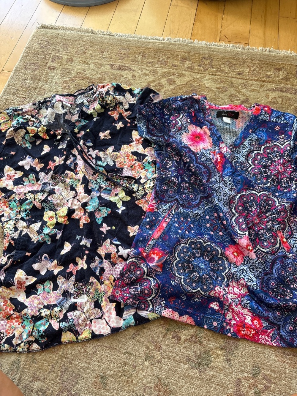 Nursing scrub tops